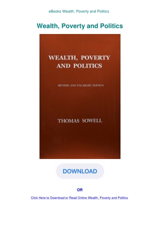 eBooks Wealth  Poverty and Politics