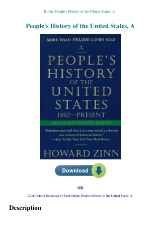 Books People's History of the United States  A