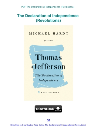 PDF The Declaration of Independence (Revolutions)