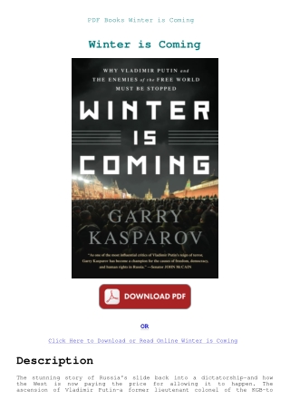 PDF Books Winter is Coming