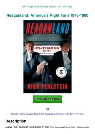 PDF Reaganland America's Right Turn 1976-1980