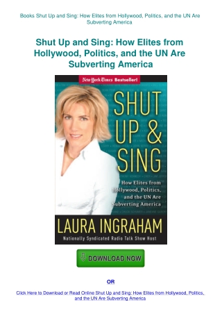 Books Shut Up and Sing How Elites from Hollywood  Politics  and the UN Are Subverting America