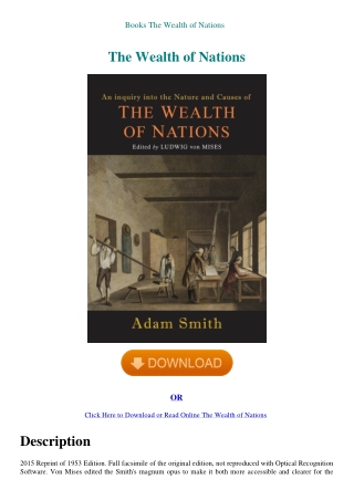 Books The Wealth of Nations