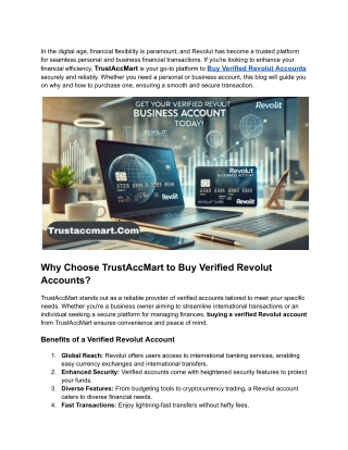 Buy Verified Revolut Account Available Personal & Business