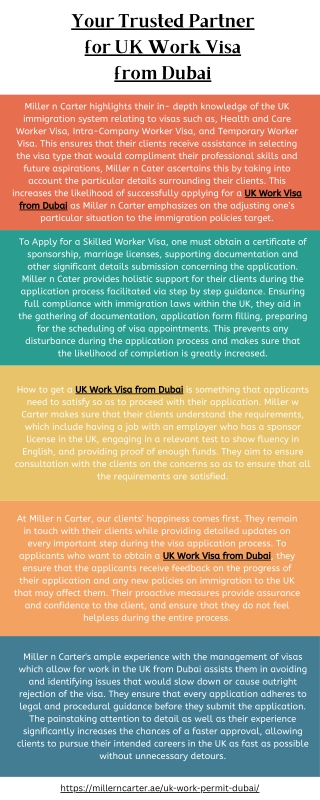 Your Trusted Partner for UK Work Visa from Dubai