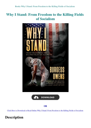 Books Why I Stand From Freedom to the Killing Fields of Socialism