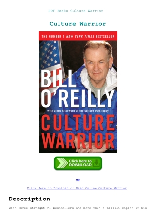 PDF Books Culture Warrior