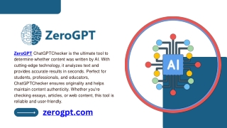 ZeroGPT Content Detector: Ensure Text Authenticity