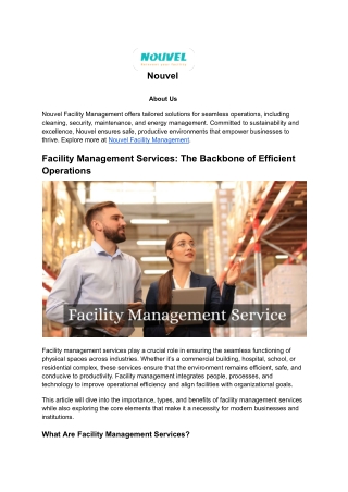 facility management services