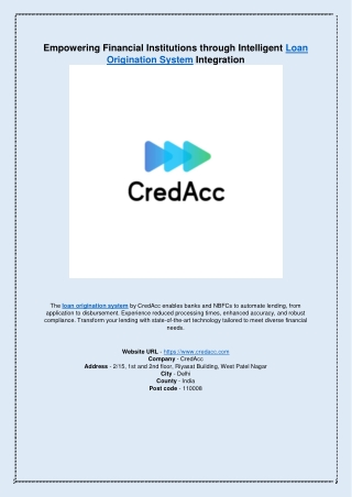 Empowering Financial Institutions through Intelligent Loan Origination System Integration