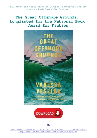READ Books The Great Offshore Grounds Longlisted for the National Book Award for Fiction