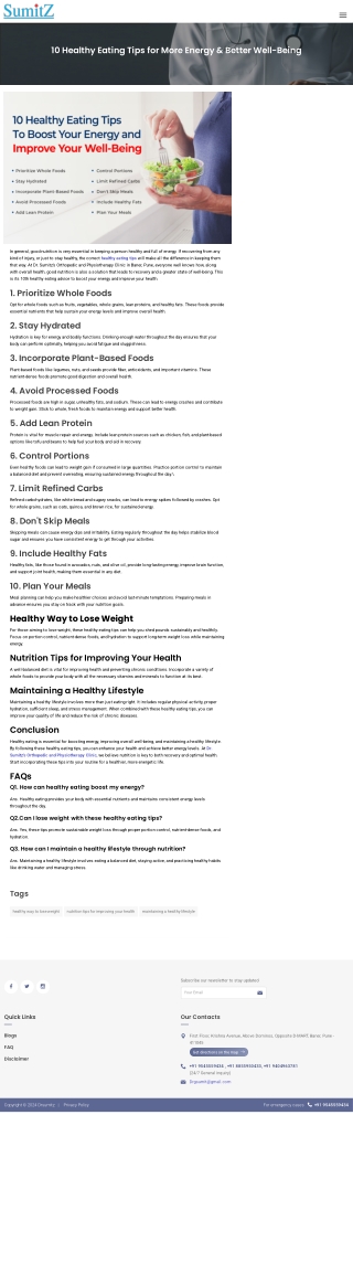 10 Healthy Eating Tips for More Energy & Better Well-Being