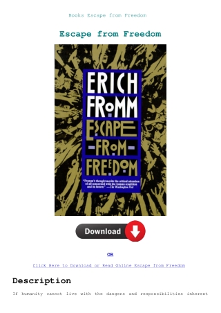 Books Escape from Freedom