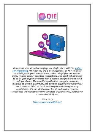 All-in-One Wallet for Every Cryptocurrency Need