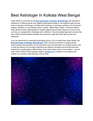 Best Astrologer In Kolkata West Bengal