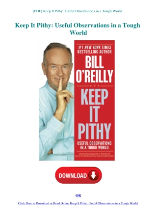 [PDF] Keep It Pithy Useful Observations in a Tough World