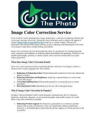 Image Color Correction Service