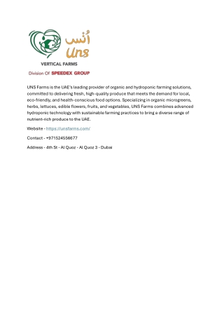 UNS FarmsDescription