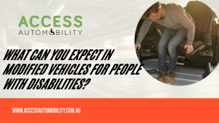 What Can You Expect in Modified Vehicles for People with Disabilities