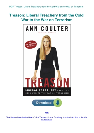 PDF Treason Liberal Treachery from the Cold War to the War on Terrorism