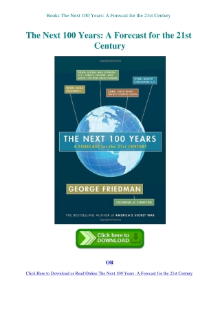 Books The Next 100 Years A Forecast for the 21st Century