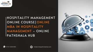 Hospitality Management Online CourseOnline MBA in Hospitality Management - Online Pathshala Hub