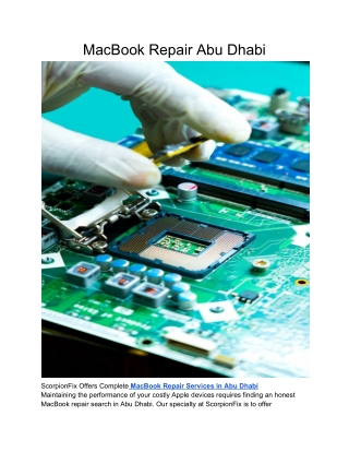 MacBook Repair Abu Dhabi