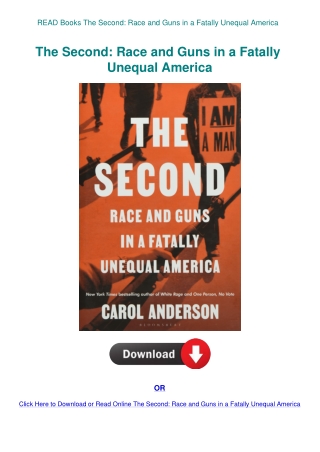 READ Books The Second Race and Guns in a Fatally Unequal America