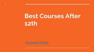 best course after 12