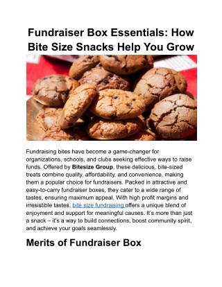 Fundraiser Box Essentials_ How Bite Size Snacks Help You Grow
