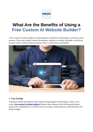 What Are the Benefits of Using a Free Custom AI Website Builder_