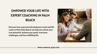 Personal Development Coach Palm Beach, Coaching for Affluent