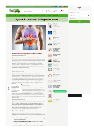 Ayurvedic treatment for Digestive issues