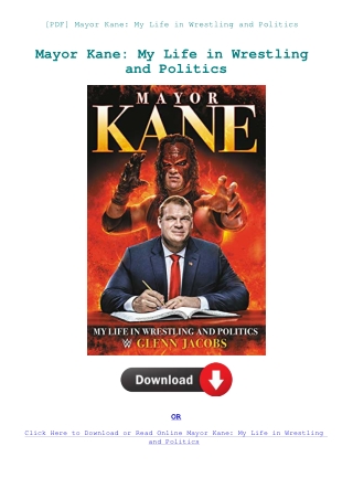 [PDF] Mayor Kane My Life in Wrestling and Politics