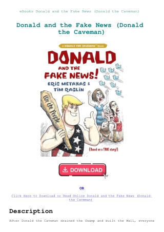 eBooks Donald and the Fake News (Donald the Caveman)