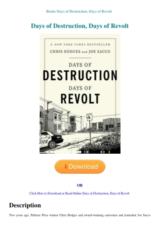 Books Days of Destruction  Days of Revolt