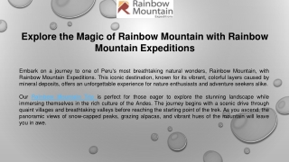 Explore the Magic of Rainbow Mountain with Rainbow Mountain Expeditions