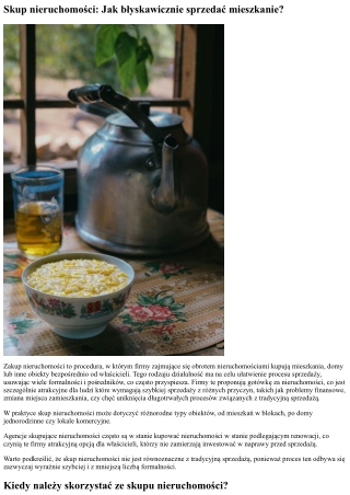 Nabywanie nieruchomości: Jak szybko sprzedać działkę?