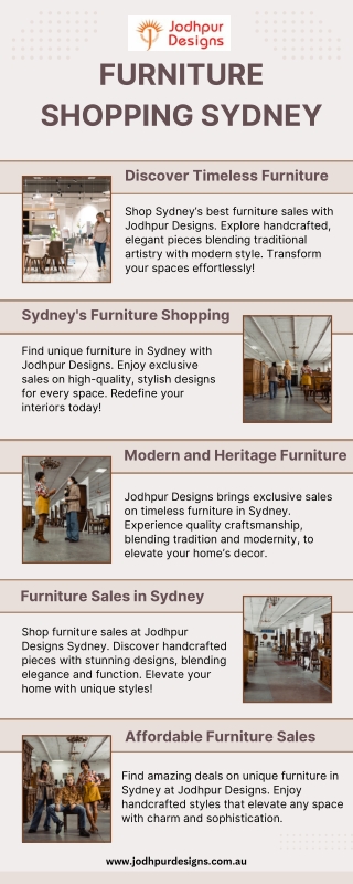 Best Furniture Shopping in Sydney at Jodhpur Designs