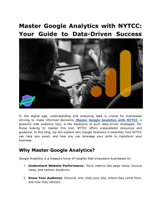Master Google Analytics with NYTCC_ Your Guide to Data-Driven Success