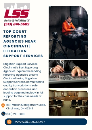 Top Court Reporting Agencies Near Cincinnati  Litigation Support Services