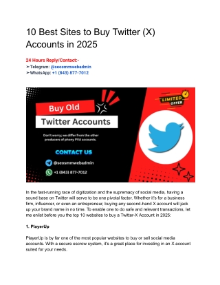 10 Best Sites to Buy Twitter (X) Accounts in 2025