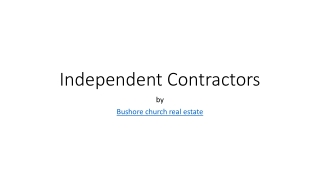 Independent Contractors
