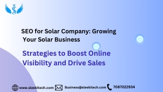 SEO for solar Company To Grow Solar Business