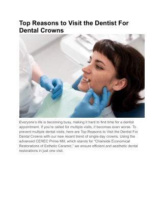Dental crown procedure Bangalore