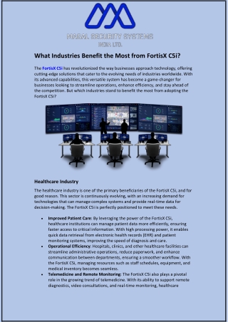What Industries Benefit the Most from FortisX C5i