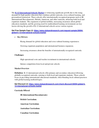 K-12 International Schools Market - Copy