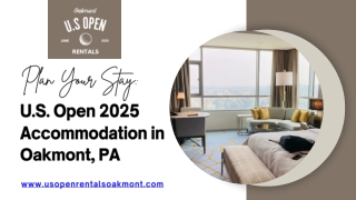 US Open 2025 Accommodation Oakmont, PA