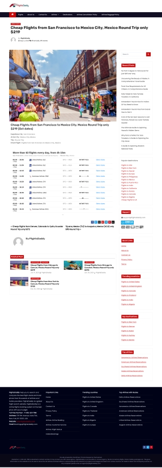 Cheap Flights from San Francisco to Mexico City, Mexico Round Trip only $219