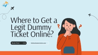 Where to Get a Legit Dummy Ticket Online?